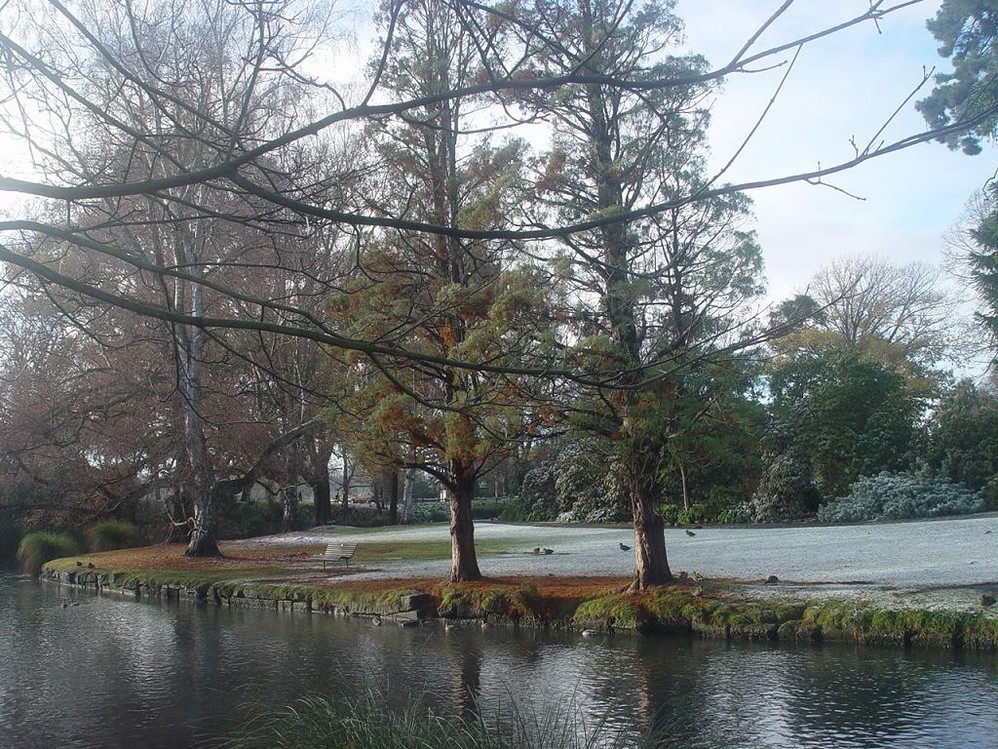 Christchurch in winter in NZ-Avon river.jpg